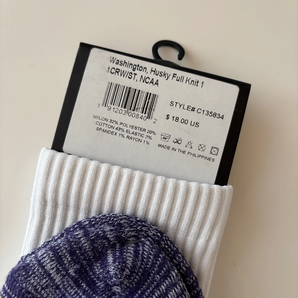 University of Washington Crew Socks - Picture 3 of 3